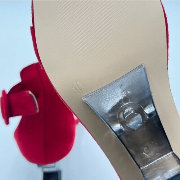 FSJ Women Chic open Toe Butterfly High Heel  Pumps Special Slip On Ankle Strap - Picture 6 of 8